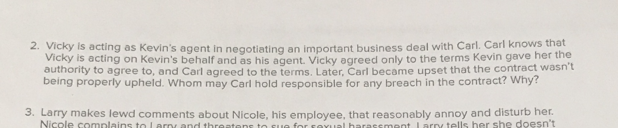 Question number 22-4 sentences answer please. 2. Vicky is acting as Kevin's