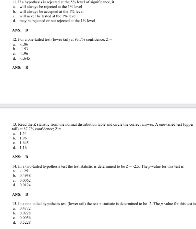 I want it step by step 1 1. If a hypothesis is