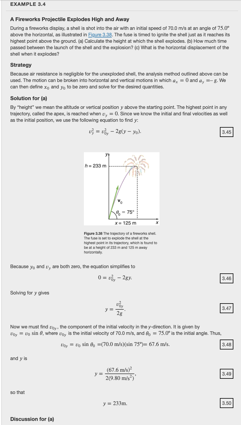 the air? (b) What must have been the initial horizontal component of