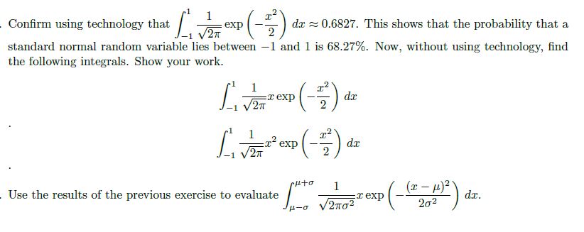 1 . Confirm using technology that 1 2K standard normal random variable