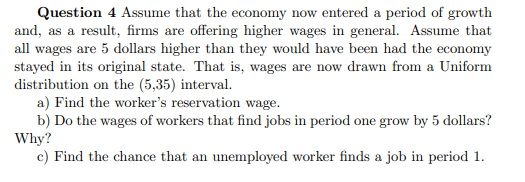 We focus on the decisions of a marker that nds himself unemployed