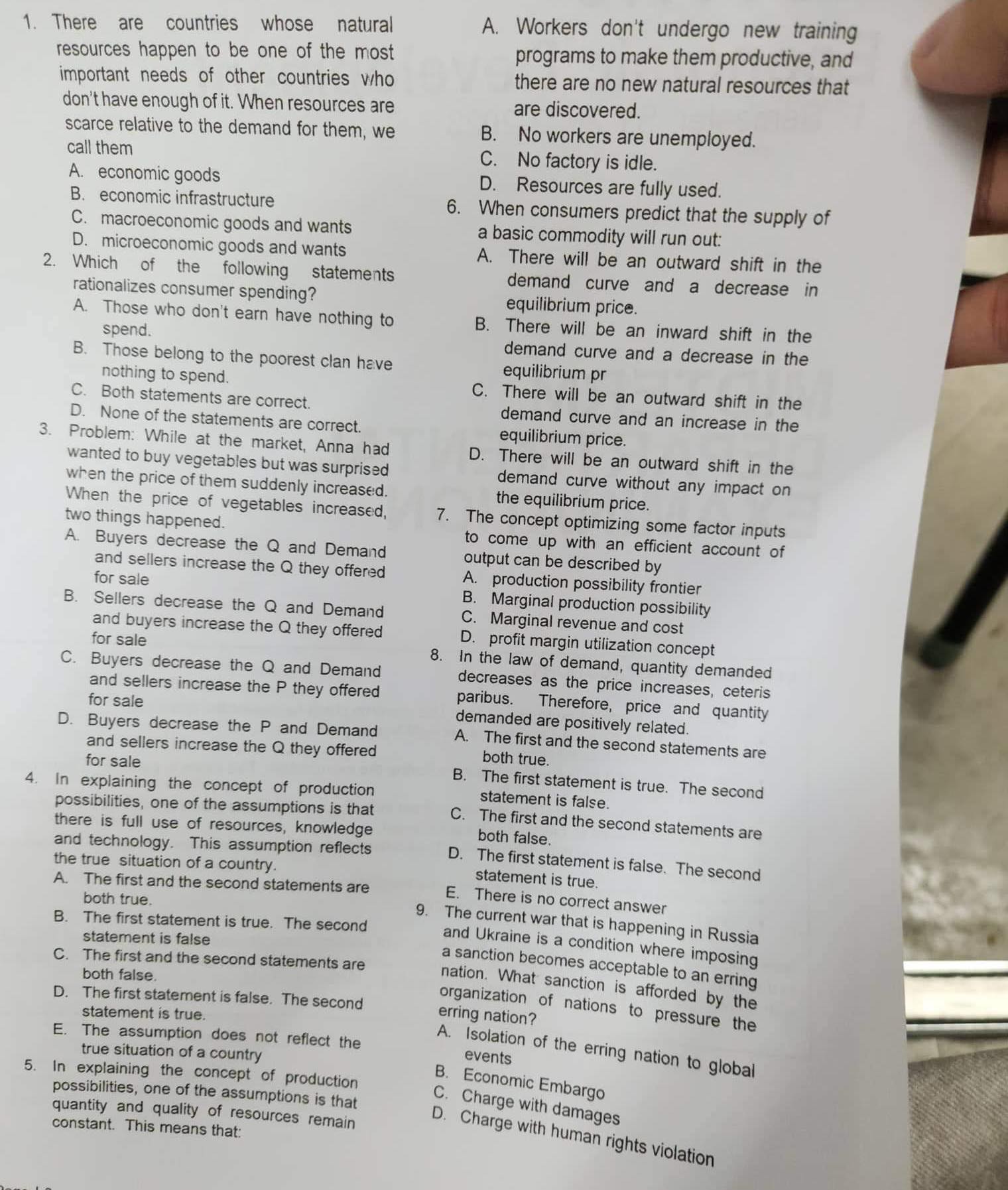 A. Workers don't undergo new training 1. There are countries whose