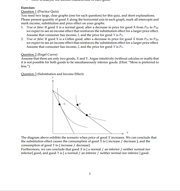 Q2...its mamcro exain with graph Exercises Question 1 (Practice Quiz) You need