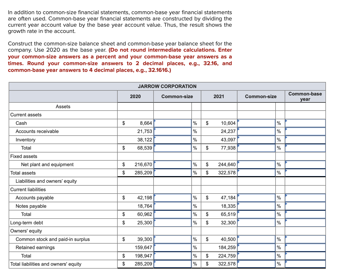  In addition to common-size financial statements, common-base year financial statements are