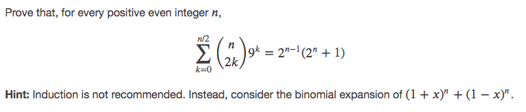  Prove that. for every positive even integer 11, RIP. I]! k