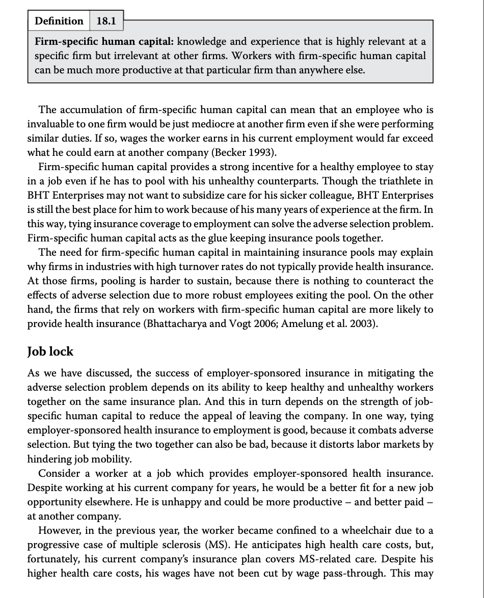  m Firm-specic human capital: knowledge and experience that is highly relevant