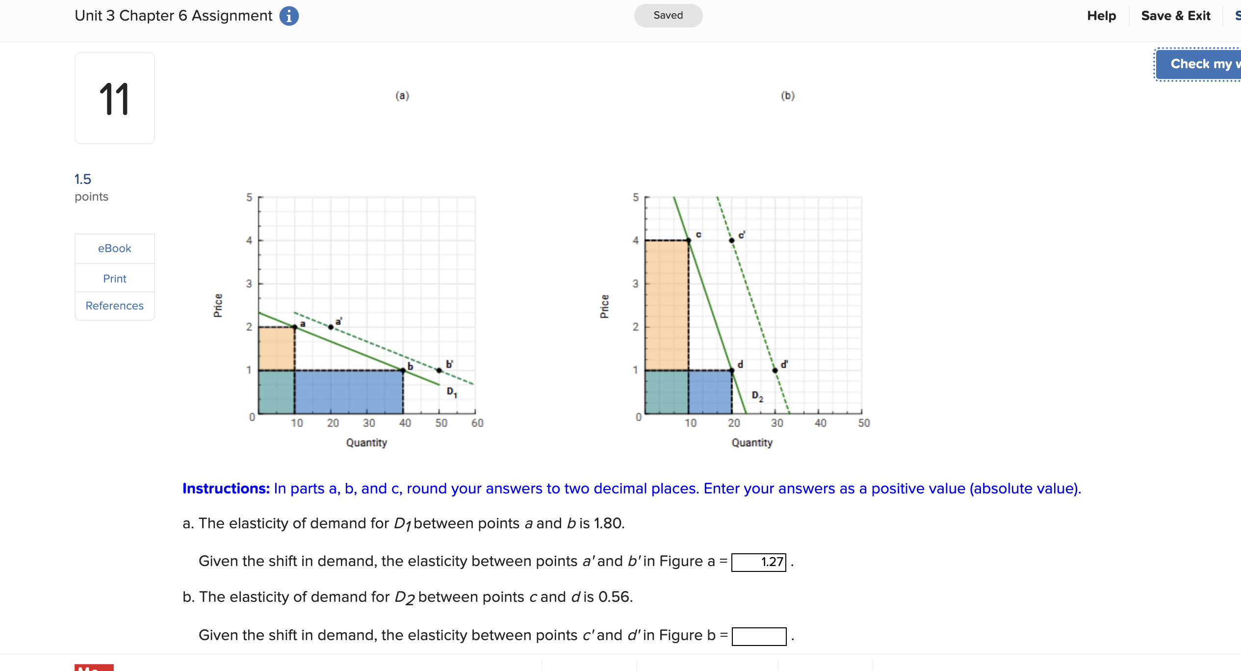  Unit 3 Chapter 6 Assignment 0 Saved 11 1.5 points eBook