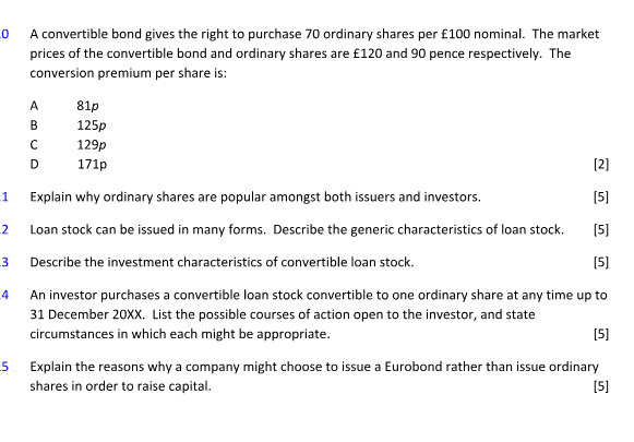 Hi, I am stuck with my assignment. 0 A convertible bond gives