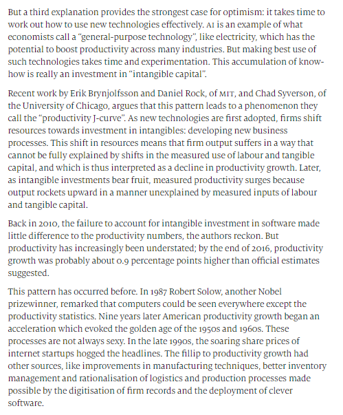 COVID-19 pandemic subsides.(a)According to the article, some experts on productivity trends seem
