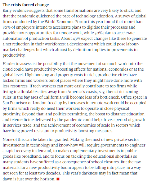 years, especially in the wake of the current pandemic. What is the