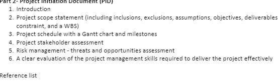  'art 2- Project Initiation Document [PID] 1. Introduction 2. Project scope