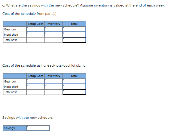 schedule indicates the number of units of the Model 1000 engine to
