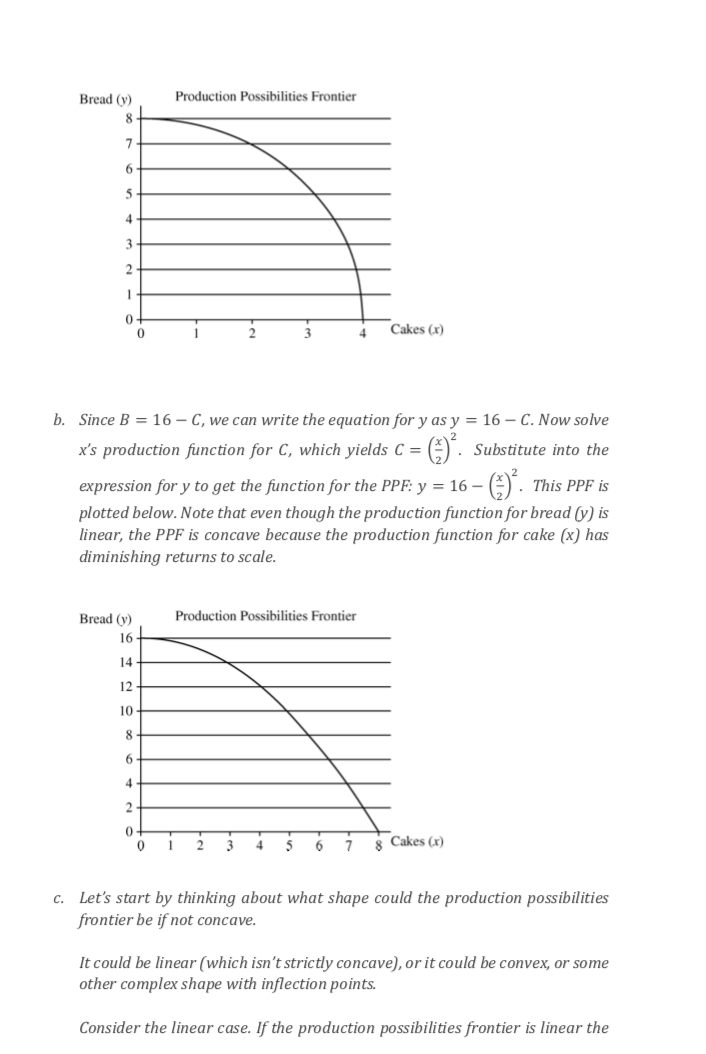 sectors exhibiting increasing returns to scale. Assume that both cakes and bread