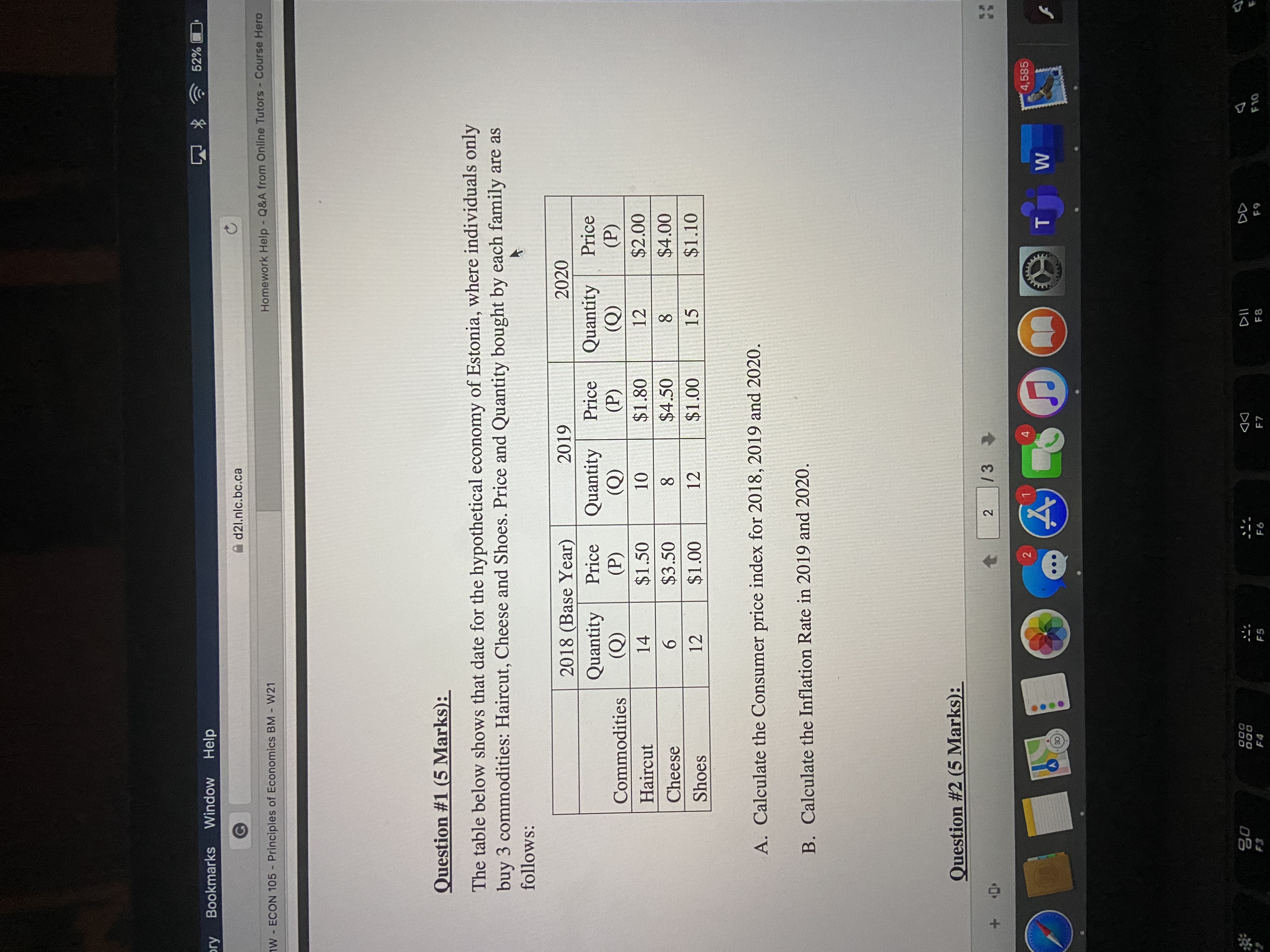 of Economics BM - W21 Homework Help - Q&A from Online Tutors