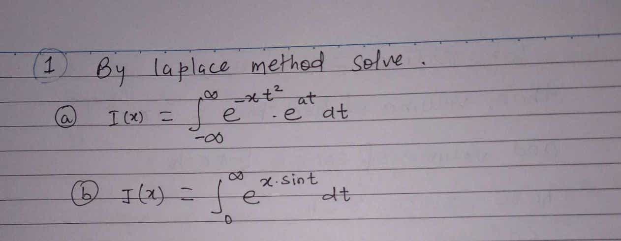  1 ) By laplace method solve out at a I (