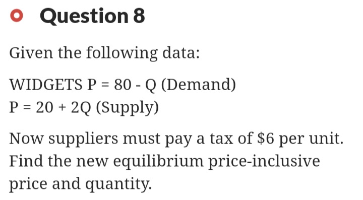 demand equation for Good Z in terms of the price for Z