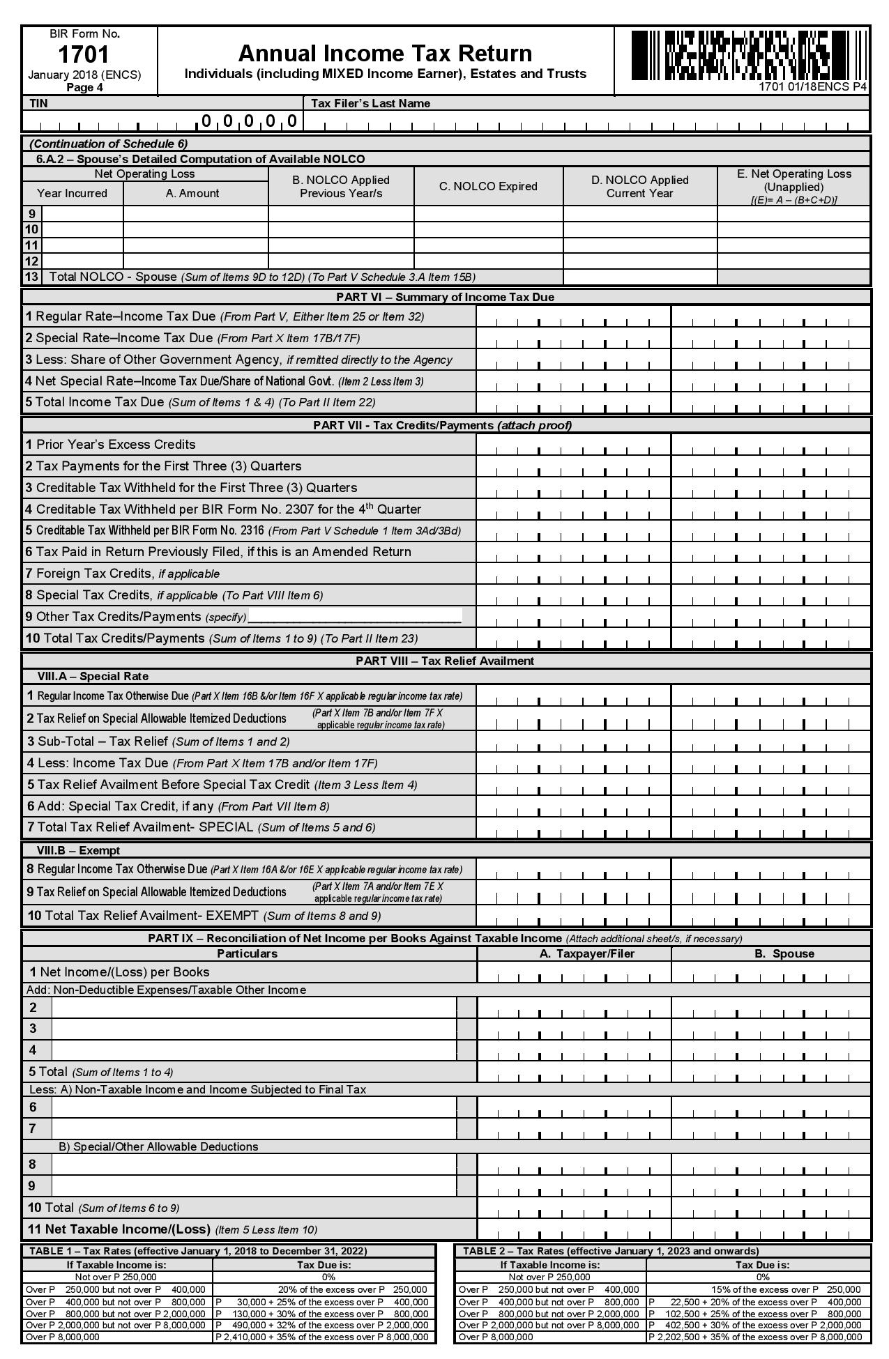 the 3% income tax option computed net of the allowable deduction offl