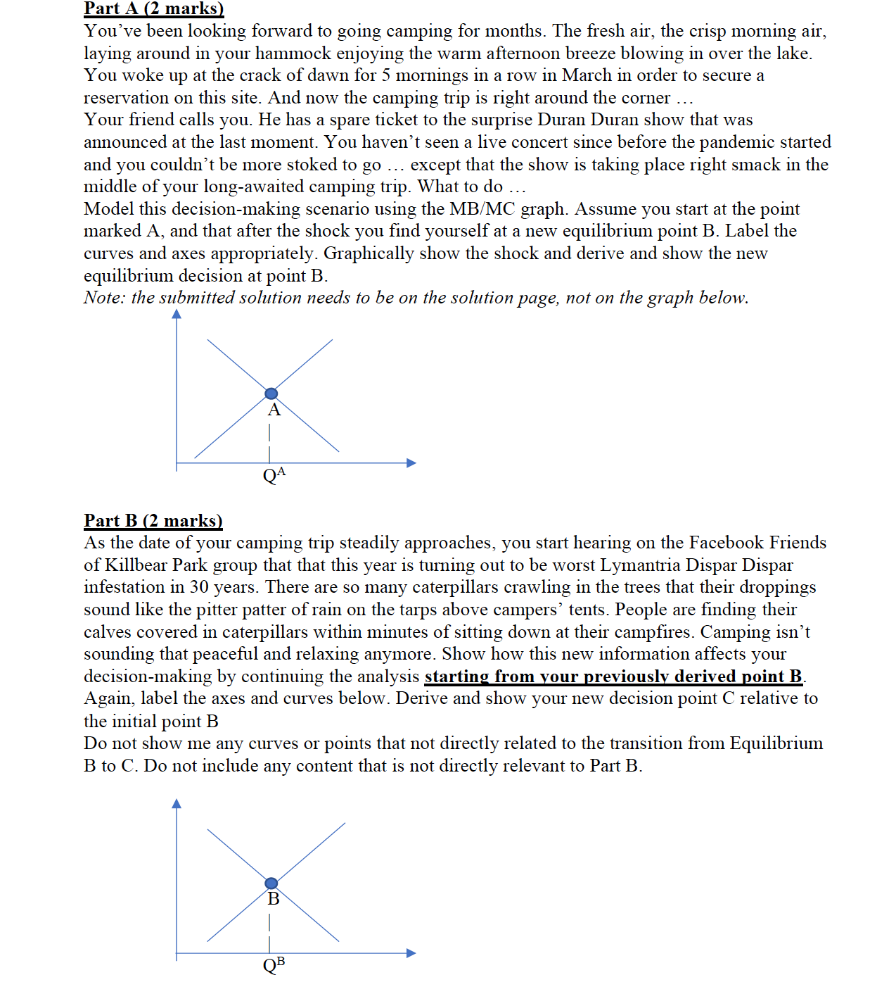 Part A 12 marks! You've been looking forward to going camping
