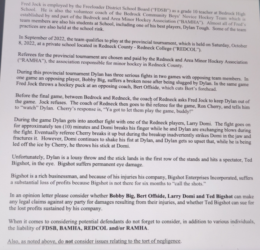 Fred Jock is employed by the Freeloader District School Board ("FDSB")