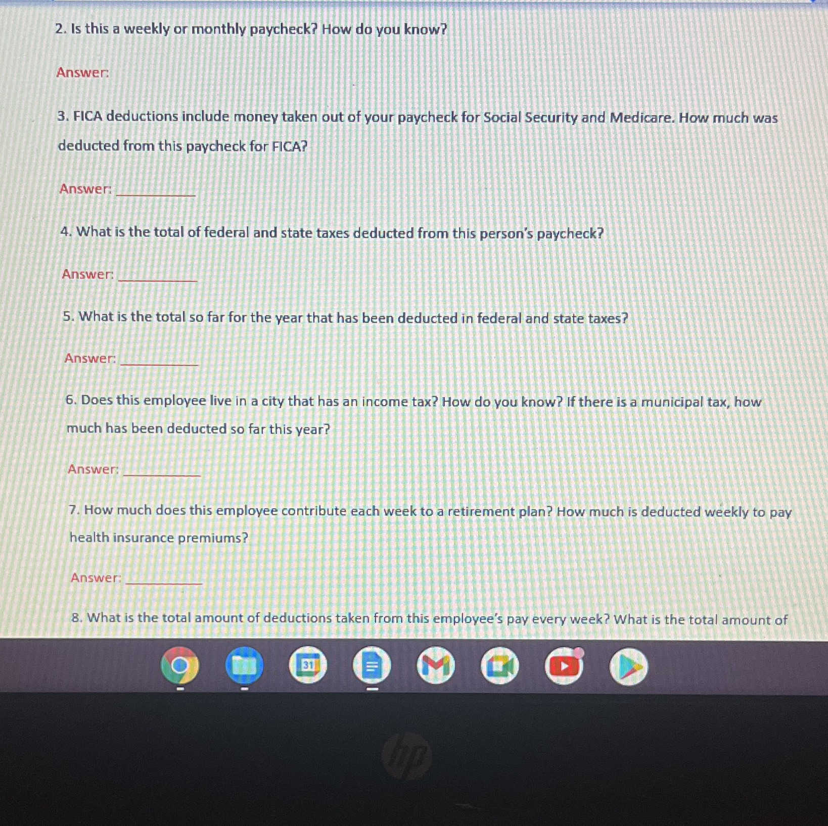 This Personal Finance Activity will help you better understand the taxes and