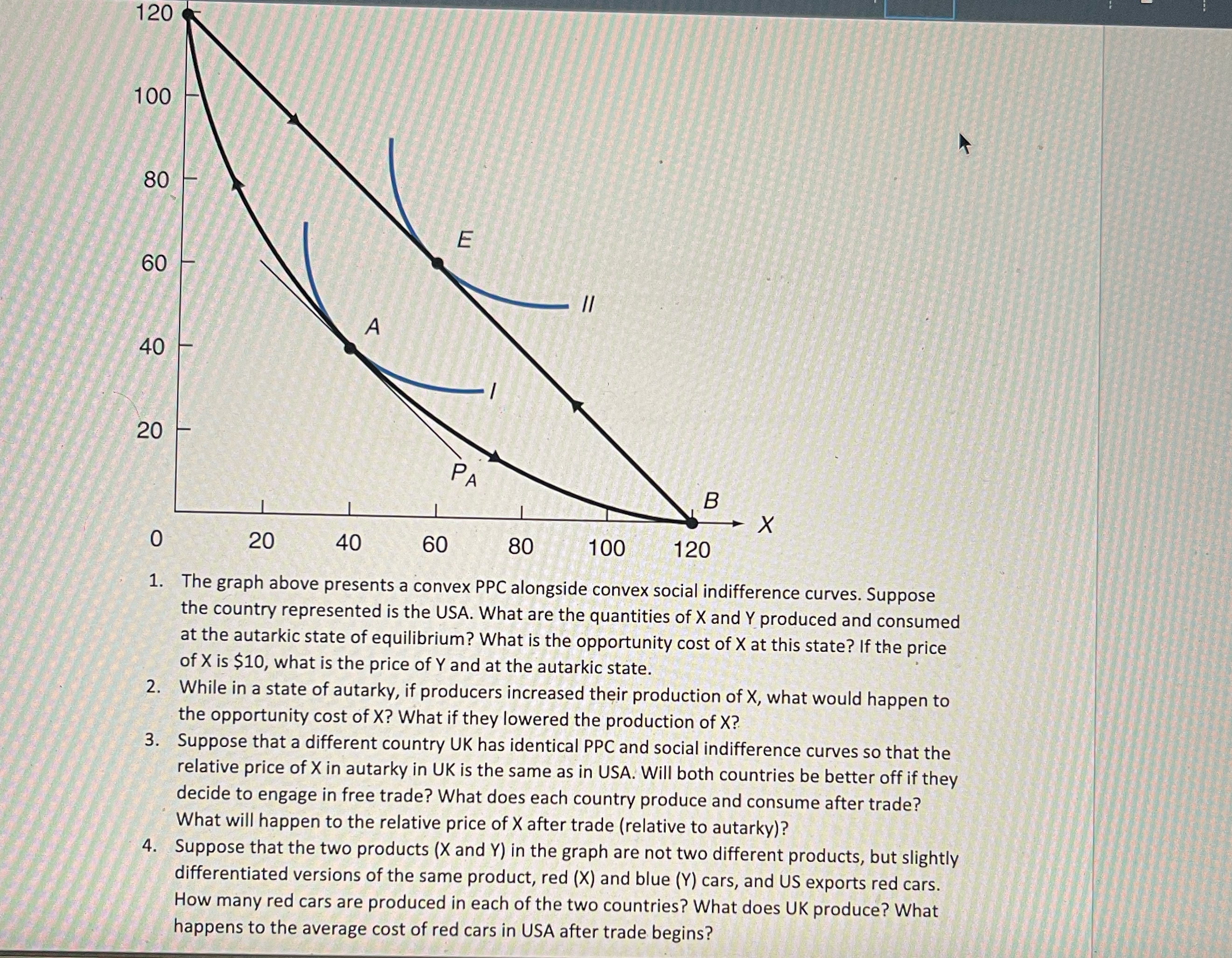  120 100 80 E 60 A 40 20 PA B X