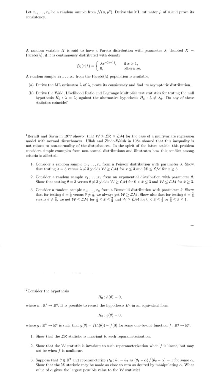  Let 31, .. . . I, be a random sample from