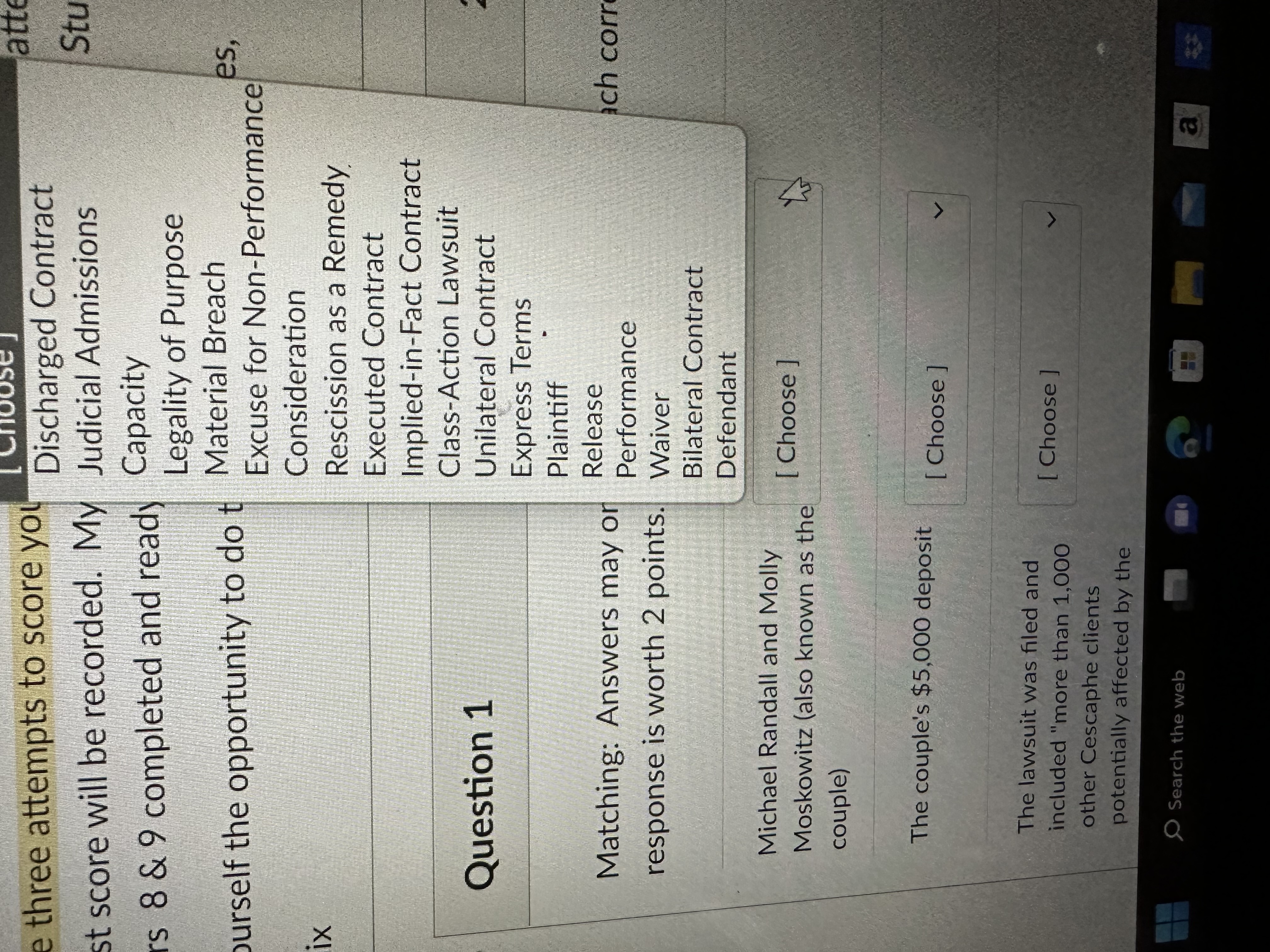  [ Choose ] atte e three attempts to score you Discharged