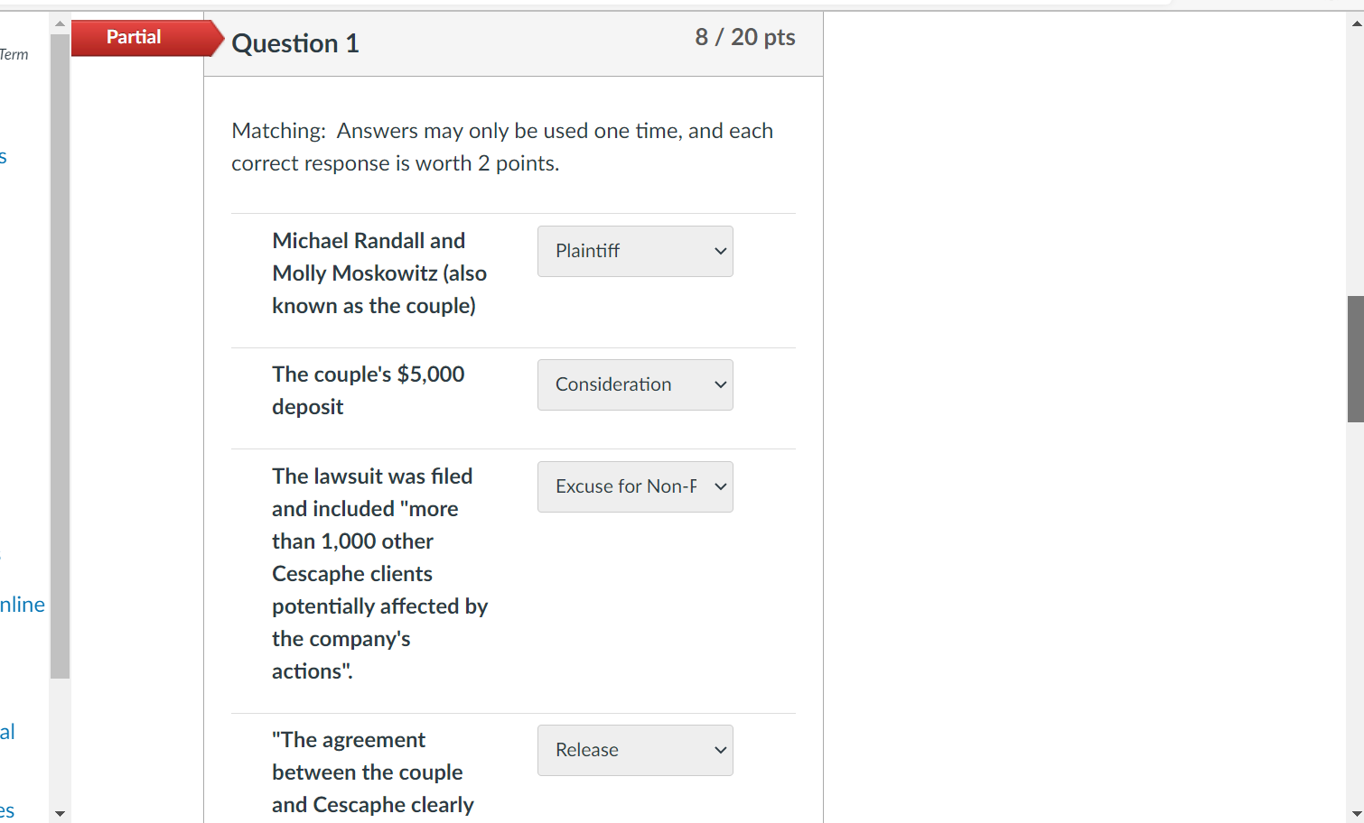 Contract st score will be recorded. My Judicial Admissions Stu 's 8