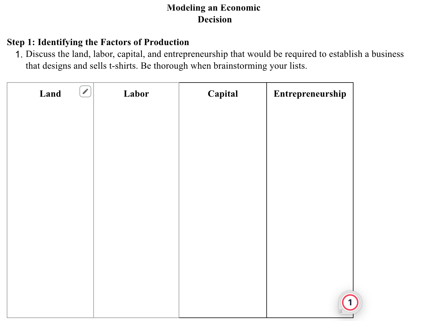 This is a Modeling an Economic Decision project please be thorough and