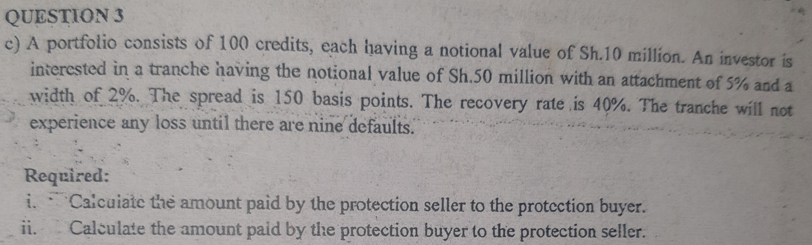 principal of Sh. 16,083,333 as shown below: Tranche Par Amount (Sh.) Coupon