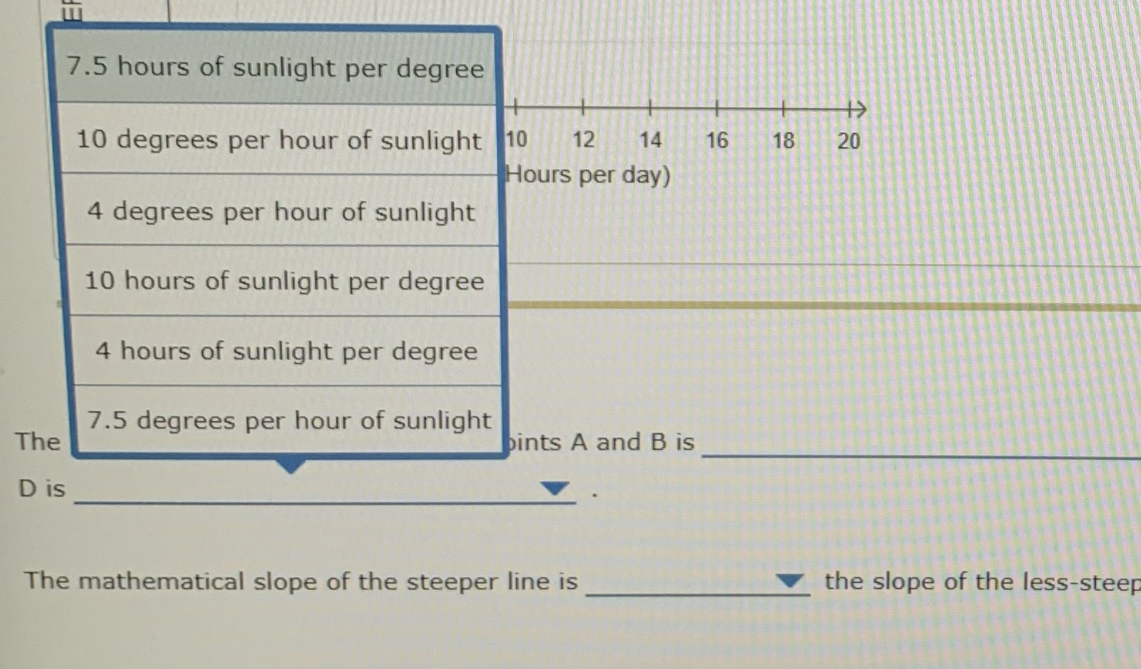 located in two very different climates. 100 B 80 70 D 60