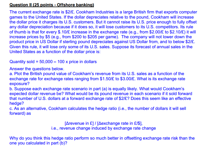 solutions only Question I (25 points - Swaps) A five-year currency swap