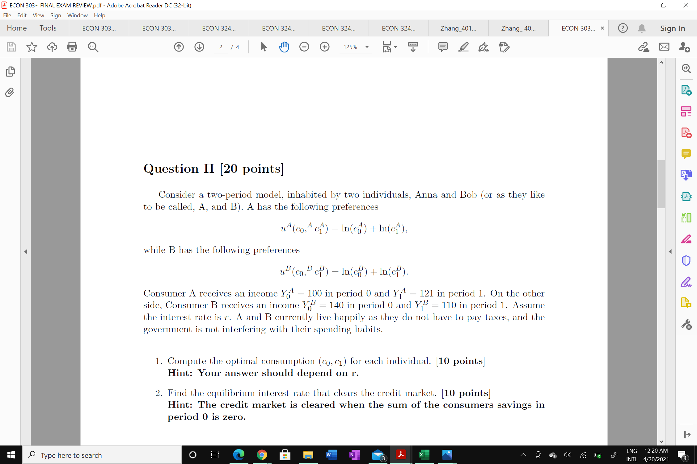 For this practice exam , I don't know where to start. Question