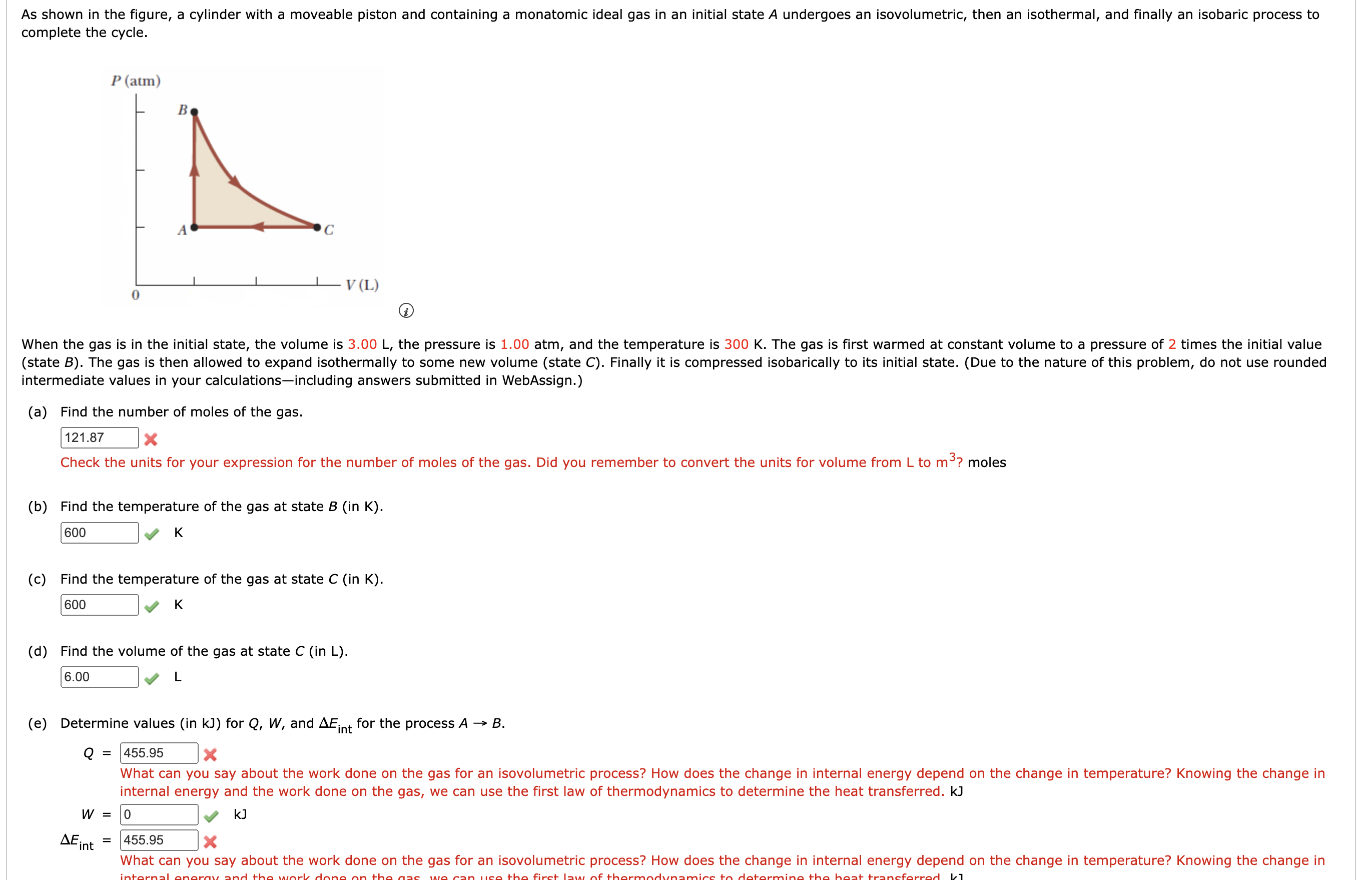 the temperature of a gas of triatomic molecules is sufficiently low that