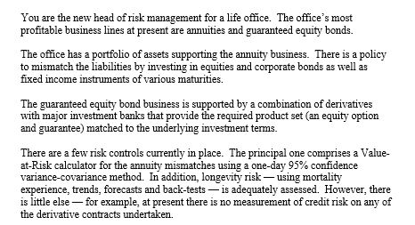 sellers. 7 Bank A wishes to swap payments of a 3.75% annual