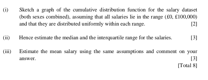 statistical tests to determine whether, for the population being studied: (a) individuals