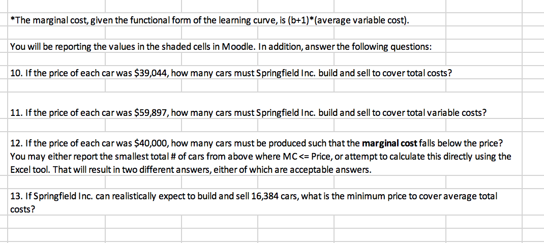 electric passenger car. Average variable costs of production are expected fall as