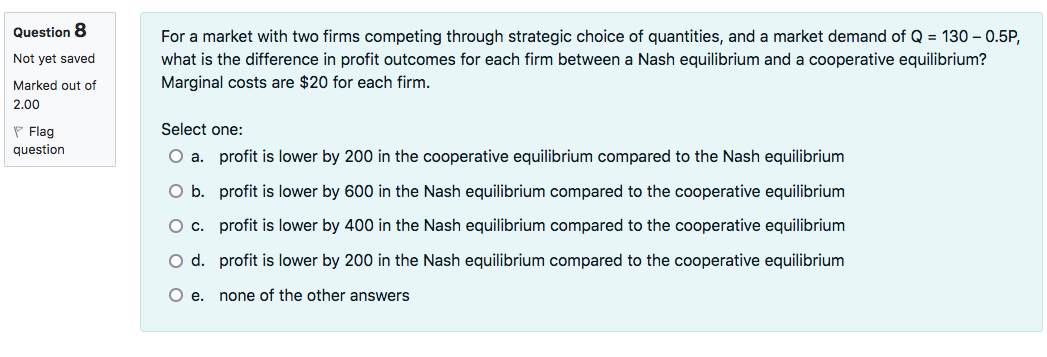 in prices. If demand can be written as Q = a bP