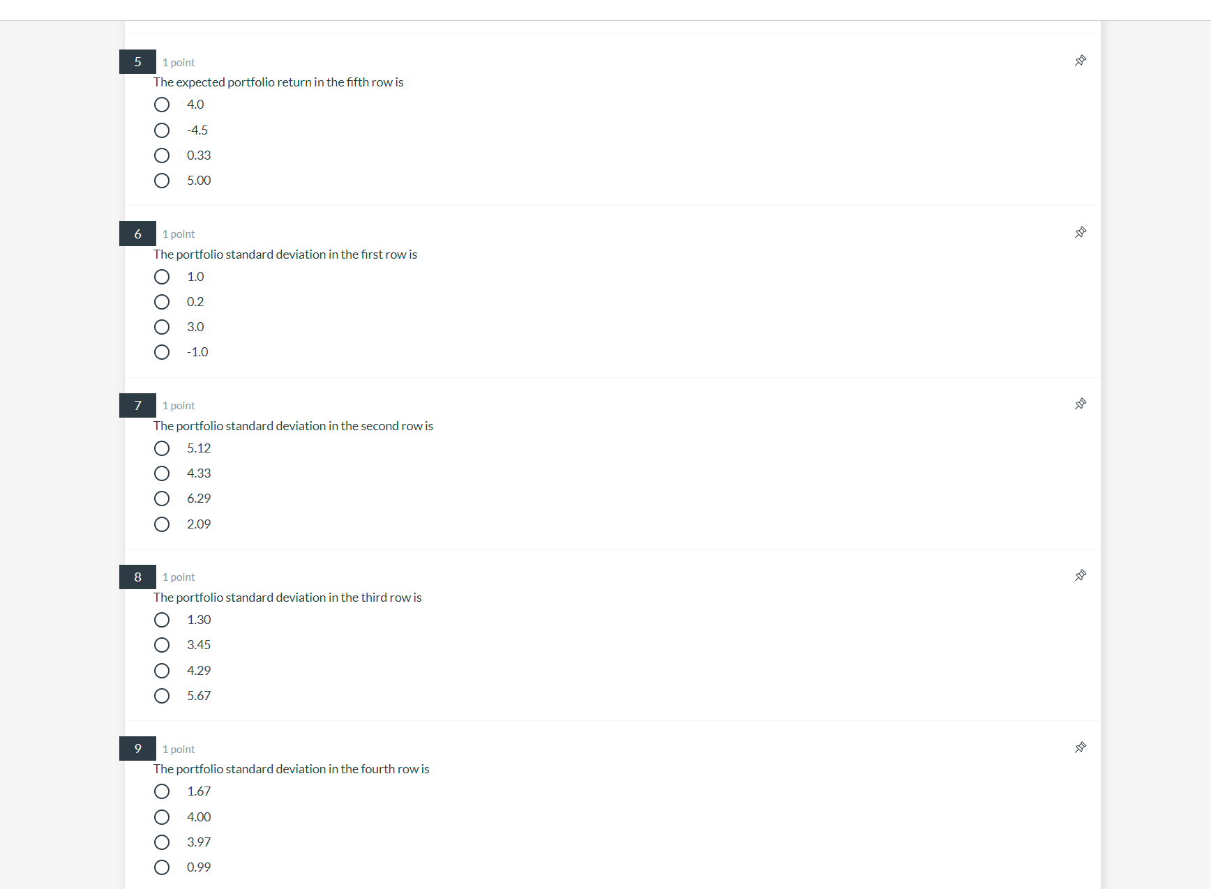 2 is 4%. The standard deviation of asset 1 is 3.0% and