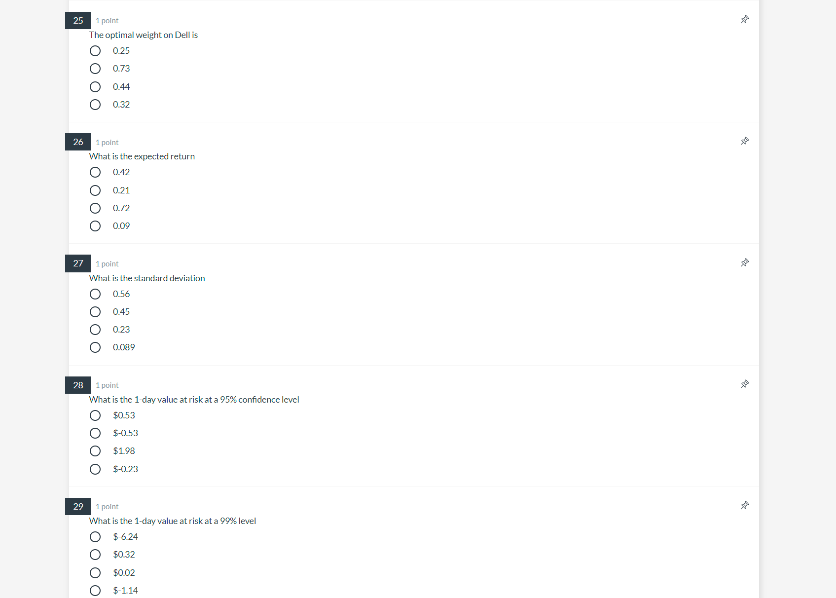is: (a) 5.0; (b) 4.0; (c) 4.50; (d) 0.25; 2. The expected