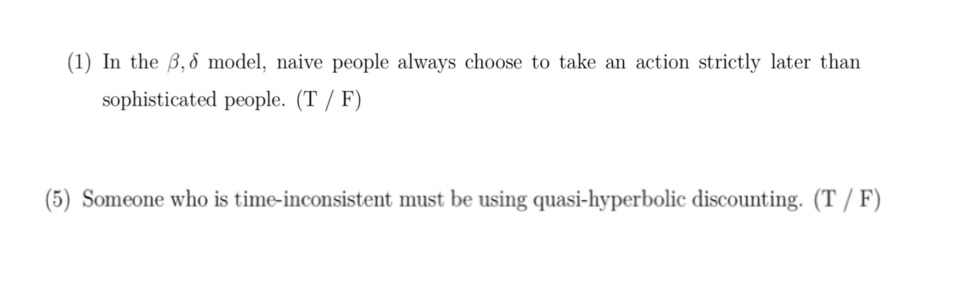 Please help me solve those true/false questions with an explanation on why