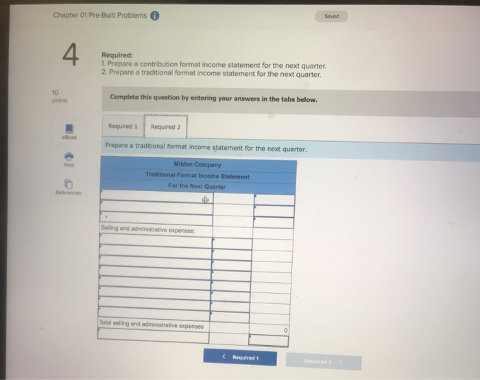 price of $55 per unit. The company also gathered the following cost
