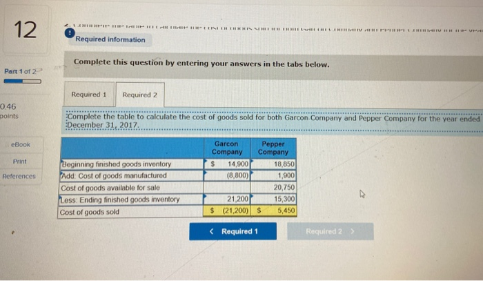 Company $ 18,850 Part 1 of 2 17,400 21,300 0.46 points 9,900
