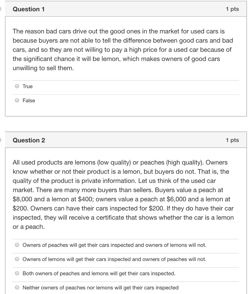 and $1900 to a seller. A lemon, on the other hand, is