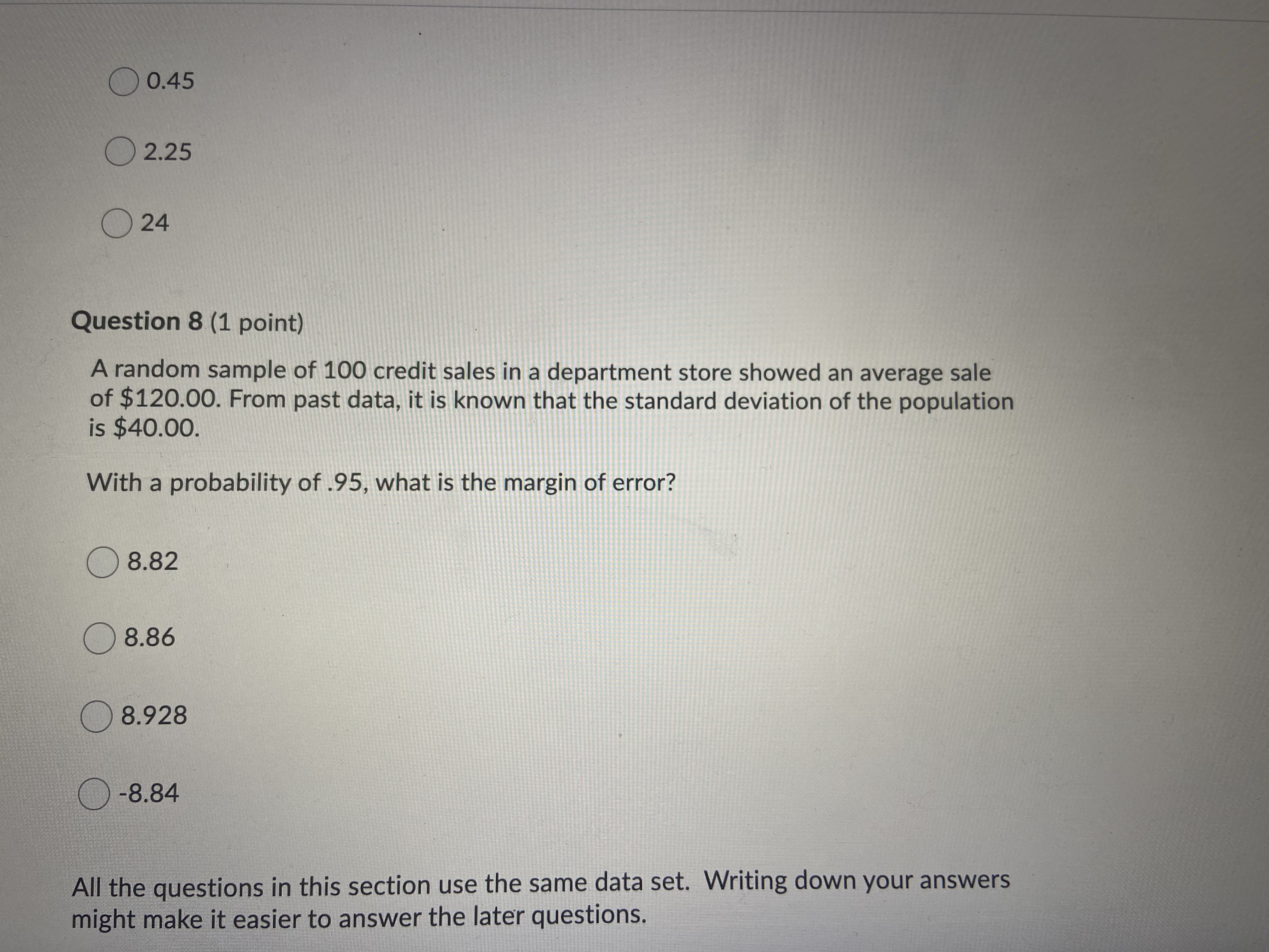 and complete it. Several of the following questions will ask for specific