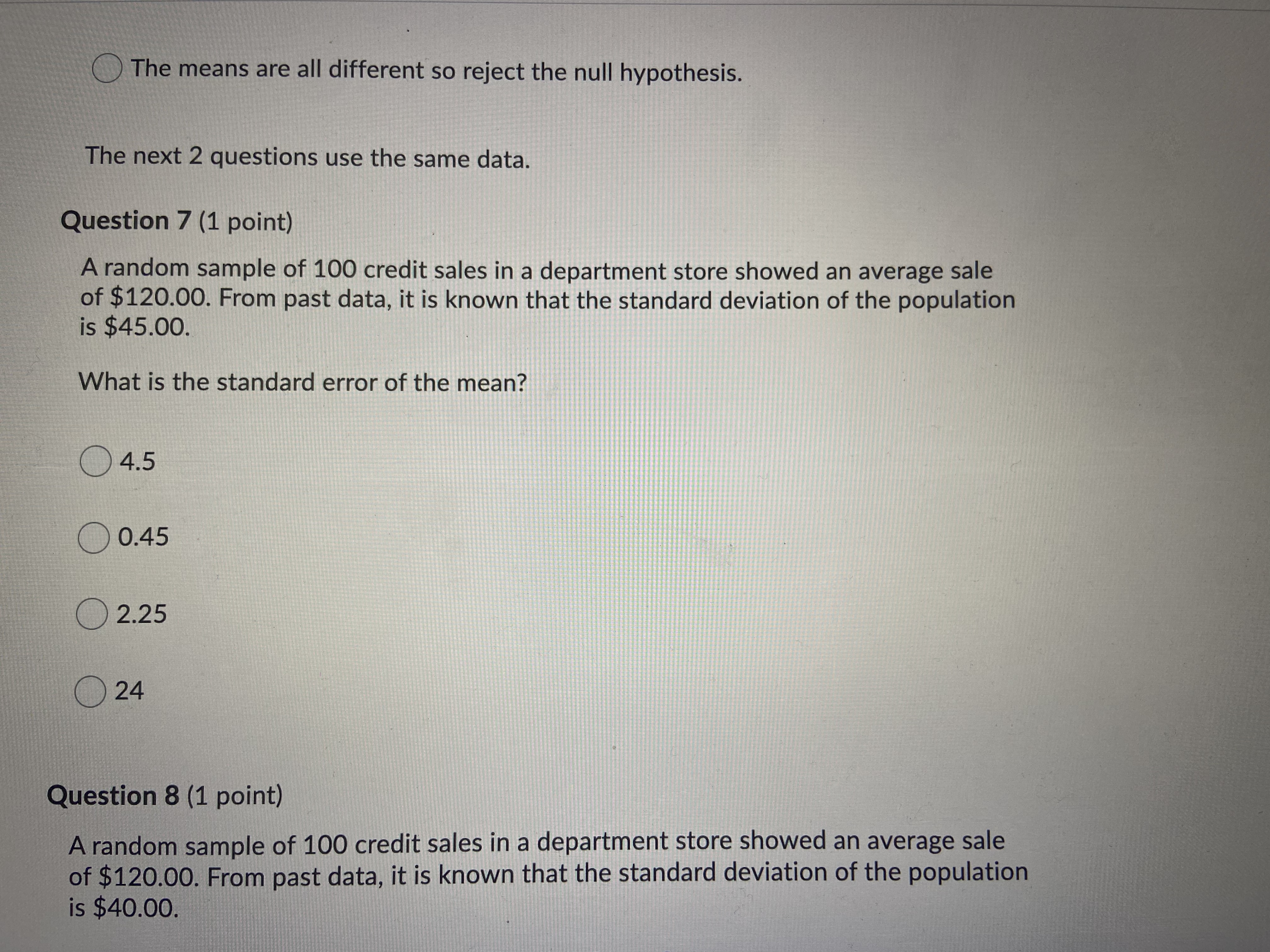 Each section has 13 students. He is using the score on the