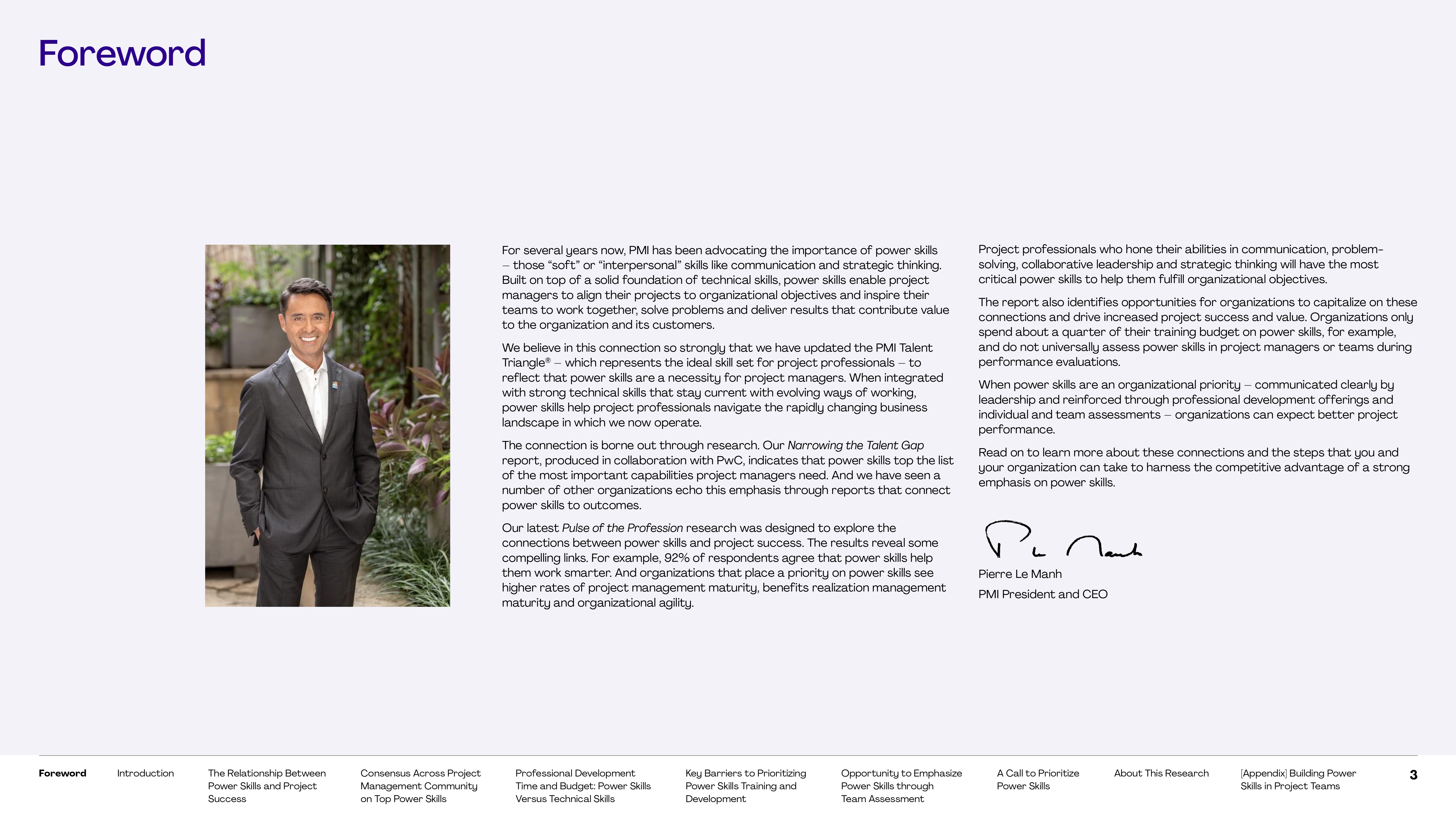 explore your transition from MS in PJM and your continued role as