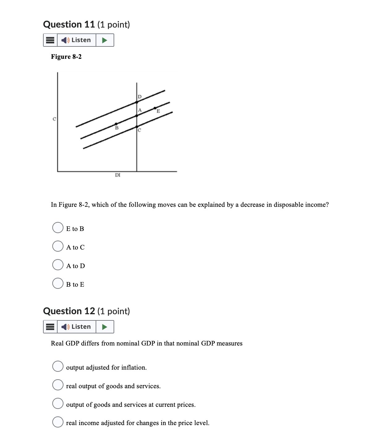 net income. Question 4 (1 point) Saved 5 'D Listen b Is