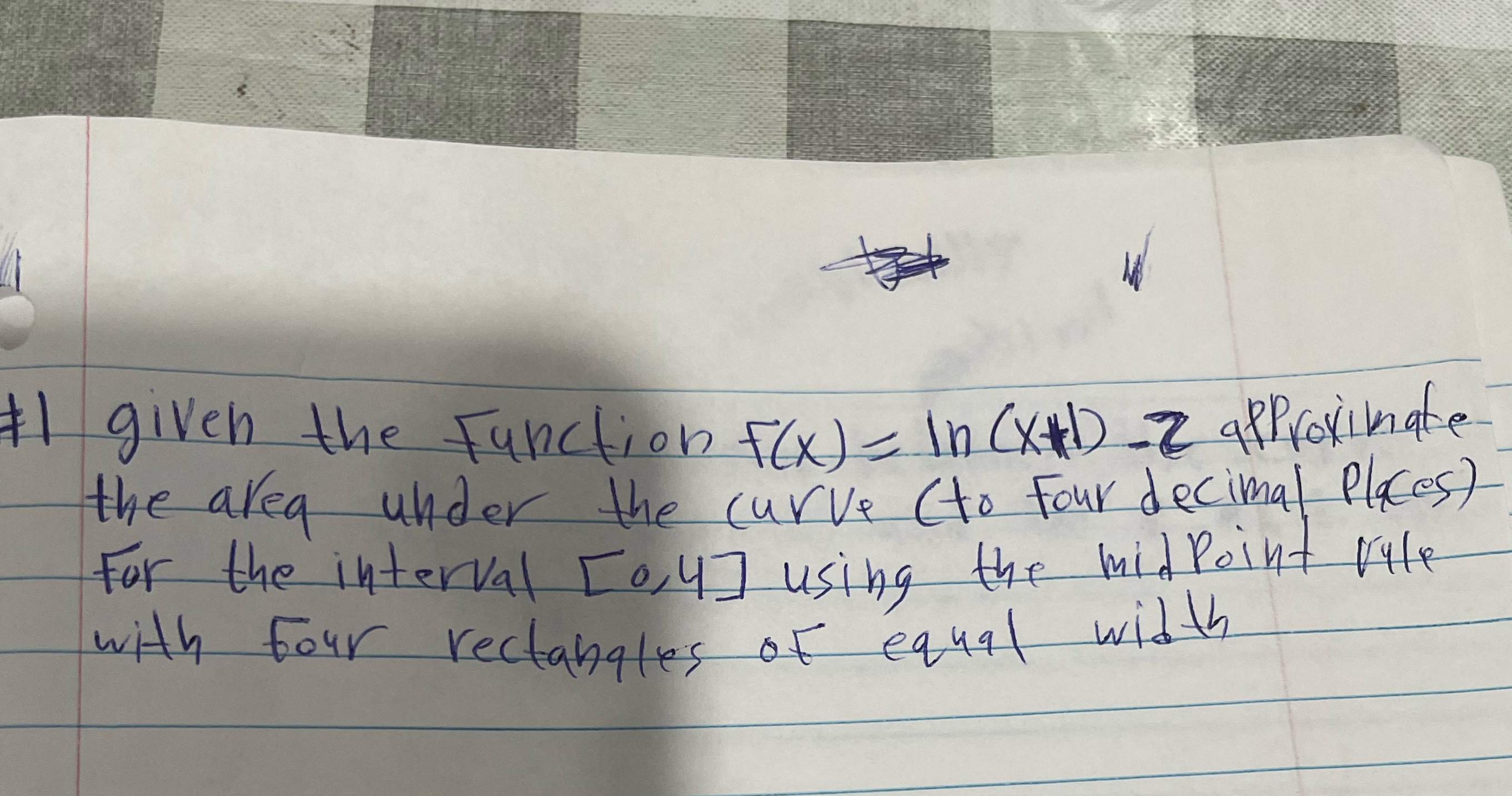  $ 1 given the Function F(x) = In (X41 2 approximate