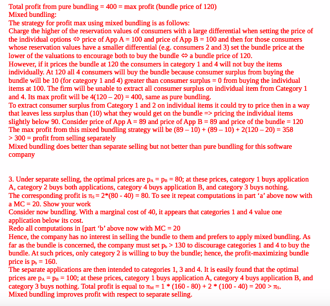 shown below. 1. A software company sells two applications, noted A and